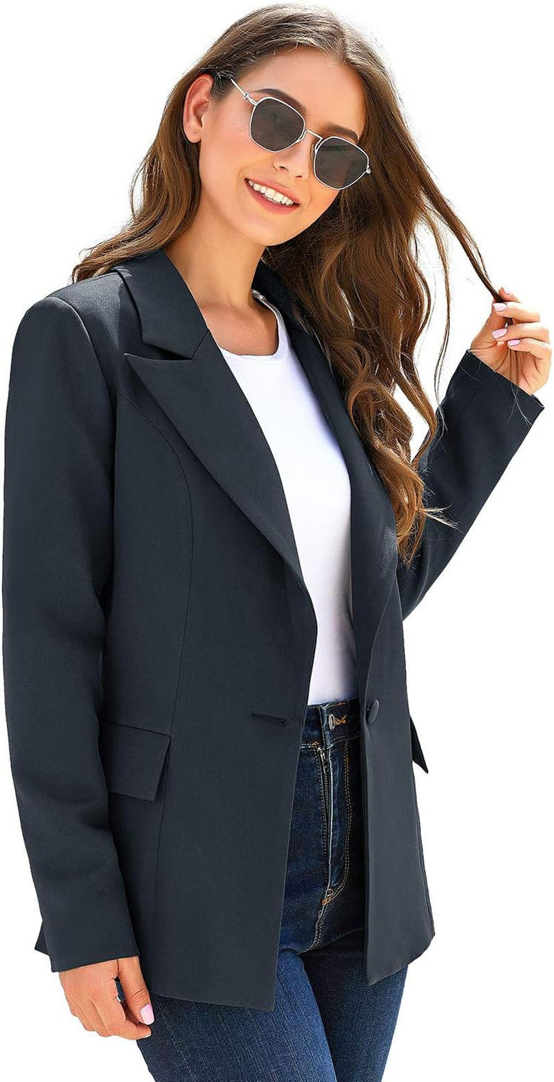 Women'S Casual Long Sleeve Lapel Button Slim Work Office Blazer Jacket