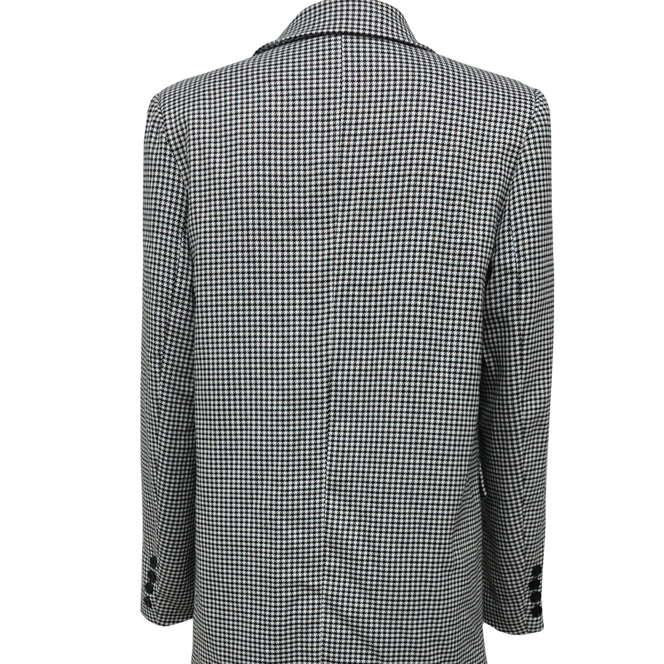 Women Double-Breasted Checked Blazer