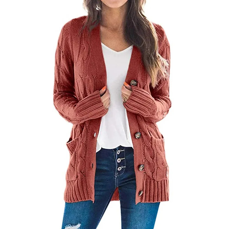 Leisure Time Women'S Open Front Knit Cardigan Long Sleeve Knit Sweater Casual Solid Classy Sweater Jacket Chunky Outwear Coats