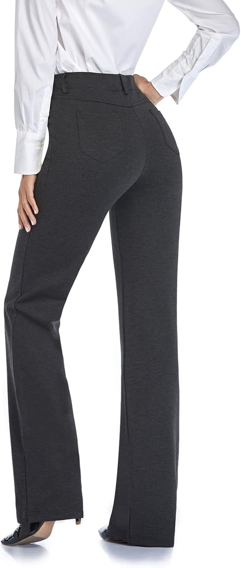 Women'S 28''/30''/32''/34'' Stretchy Bootcut Dress Pants with Pockets Tall, Petite, Regular for Office Work Business