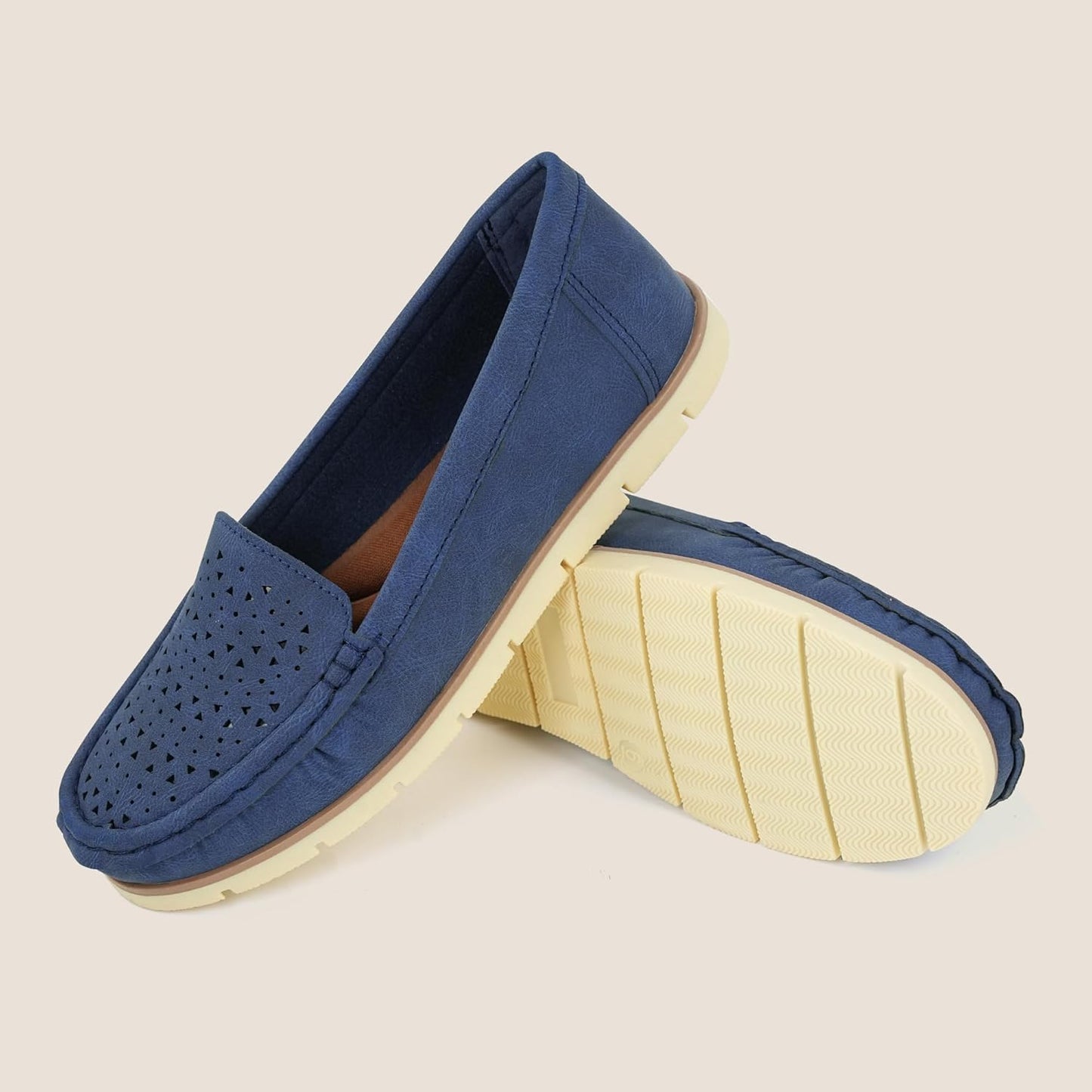 Womens Penny Loafers Breathable Slip on Flat Shoes Moccasins