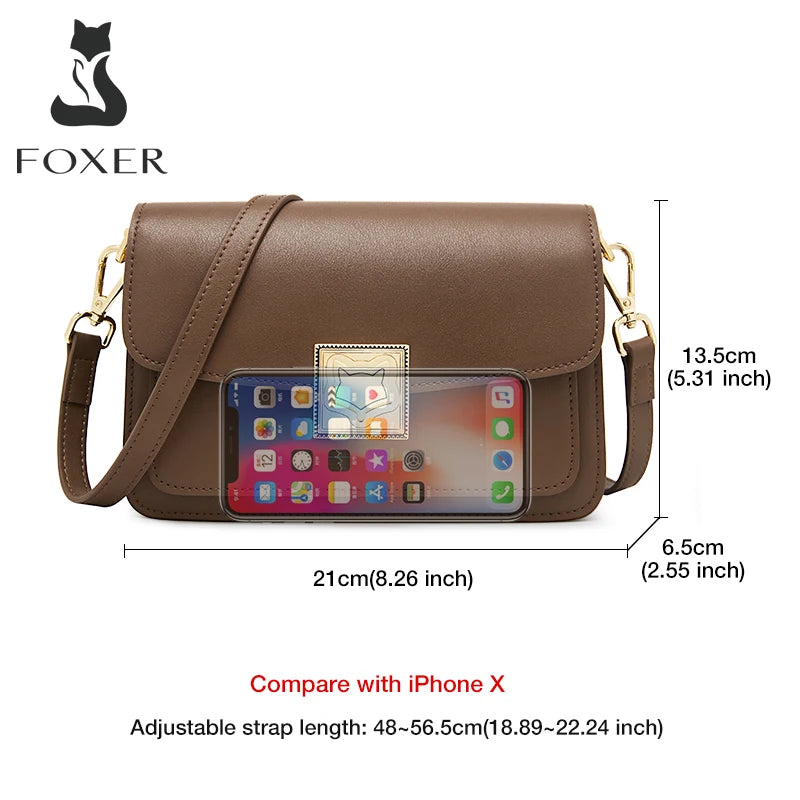 Fashion Organ Box Bag Ladies Autumn Winter Retro Shoulder Bag Temperament Women'S Messenger Bag Split Leather Square Bag