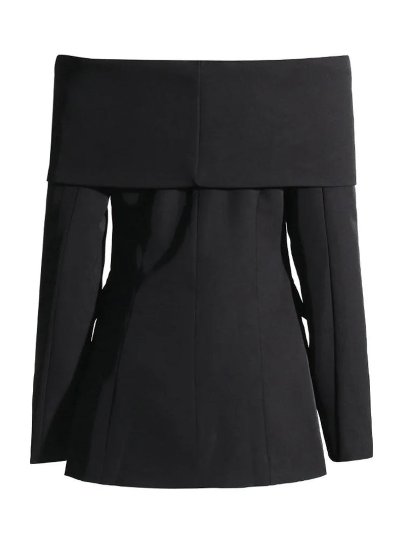 Ultimate Power Piece Fancy Pantsuit off the Shoulder Blazer | Suit Coat | Modern Blazer Pantsuit | Womens Suit Jacket