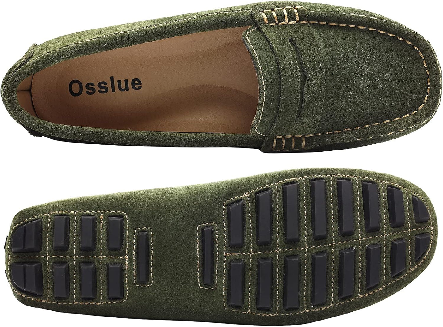 Women'S Suede Leather Casual Penny Loafers Retro Ladies Moccasins Driving Mocs Comfort Slip-On Fashion Boat Shoes Classic Flats