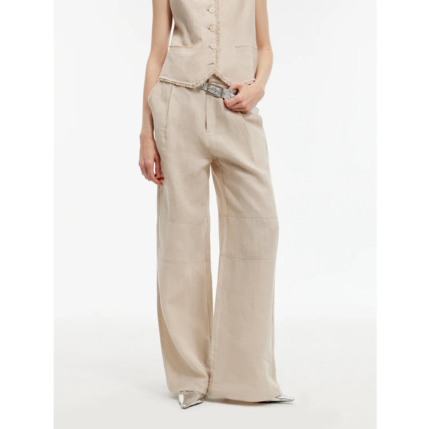 "Diary of an Old Friend" Customized Breathable Ramie Oversize Suit Vest Set