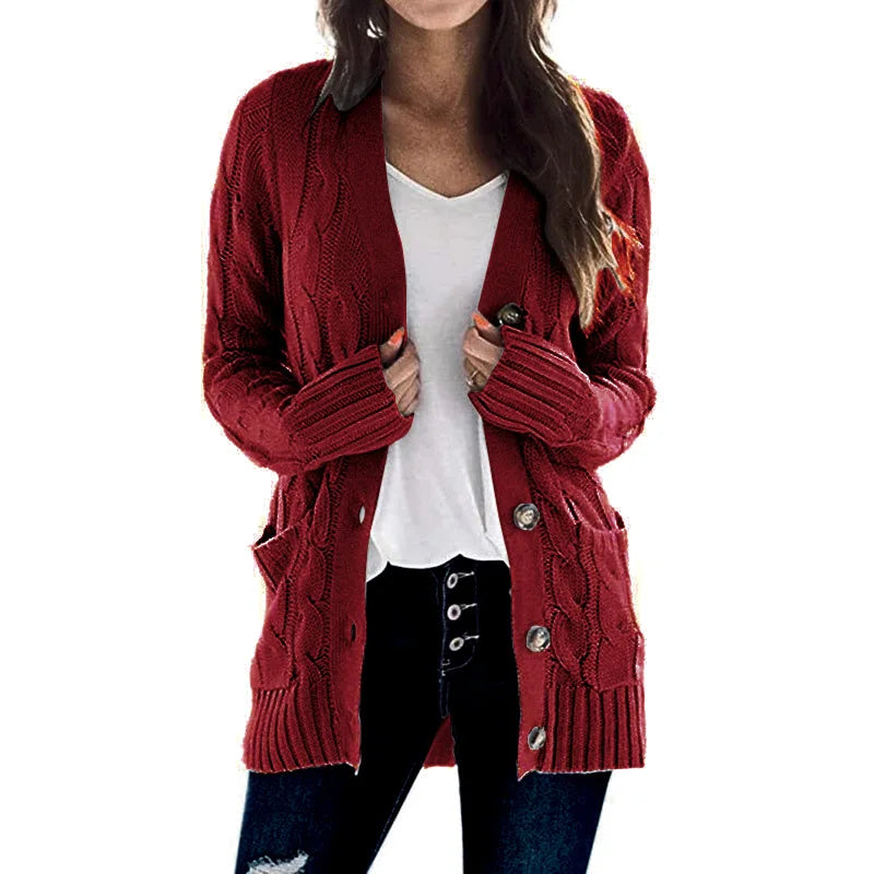Leisure Time Women'S Open Front Knit Cardigan Long Sleeve Knit Sweater Casual Solid Classy Sweater Jacket Chunky Outwear Coats