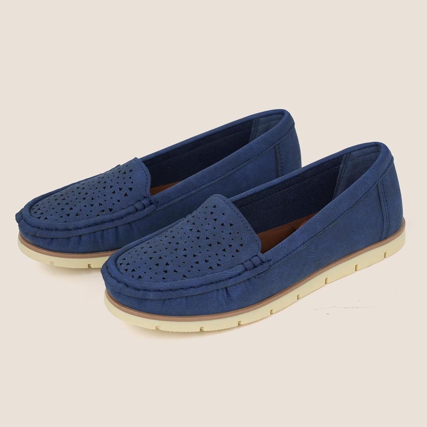 Womens Penny Loafers Breathable Slip on Flat Shoes Moccasins