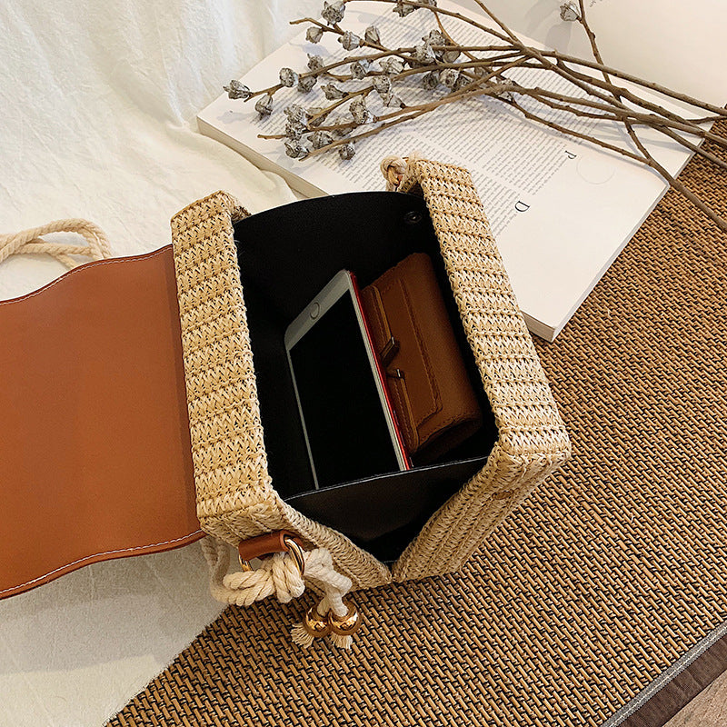 Fashion Style Shoulder Bag Women Straw Woven Bag