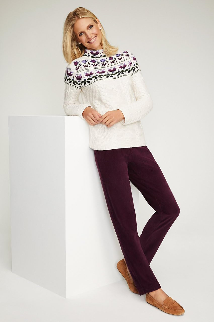 Women'S Sport Knit High Rise Corduroy Pants