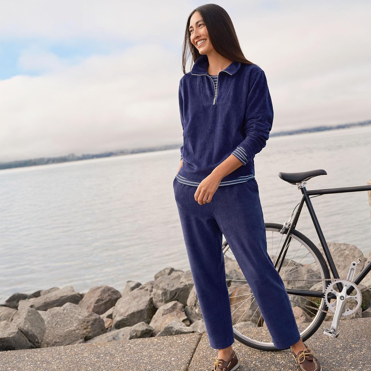 Women'S Sport Knit High Rise Corduroy Pants