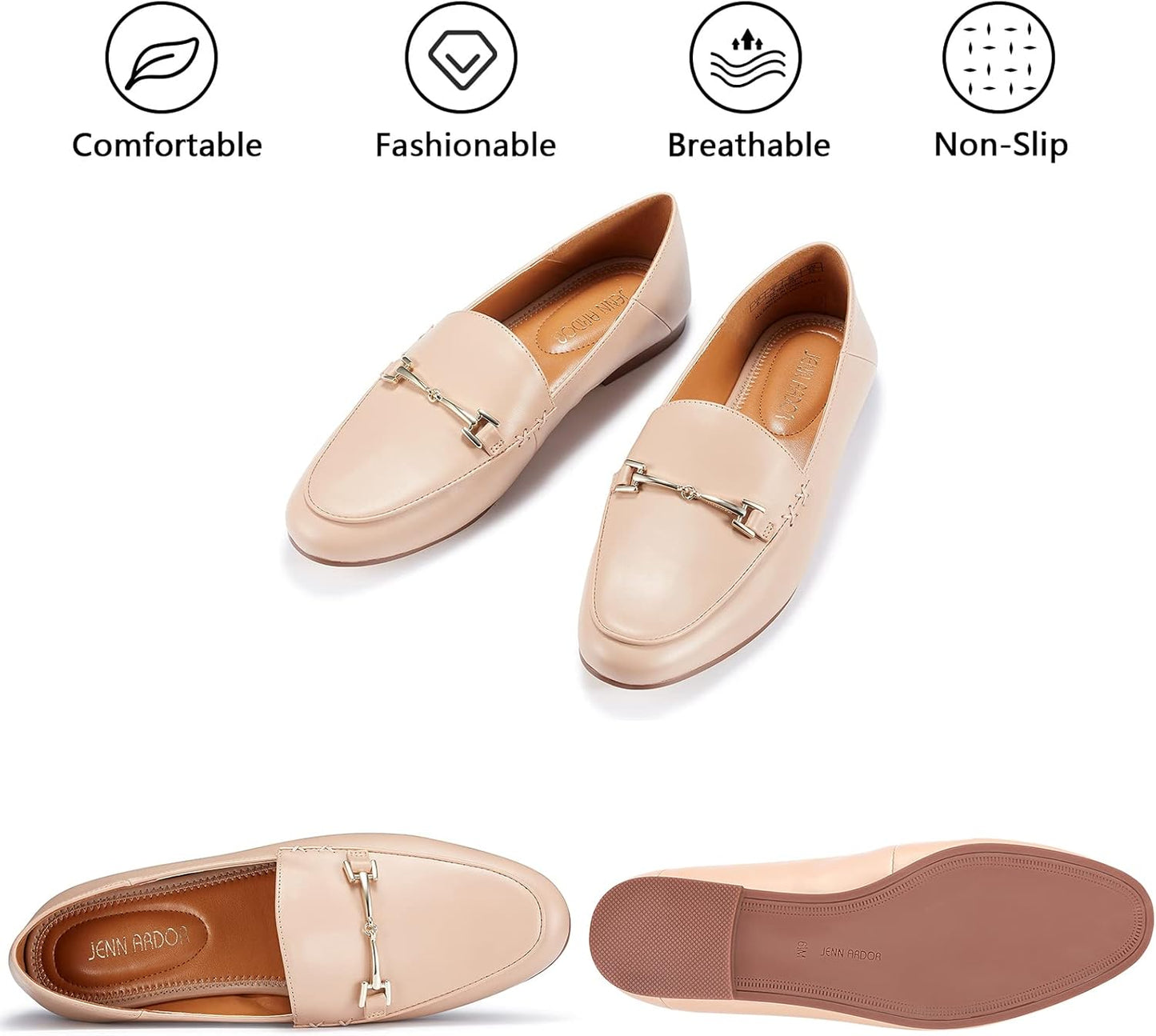 Penny Loafers Shoes for Women Fashion Slip on Loafers Comfortable Driving Flats