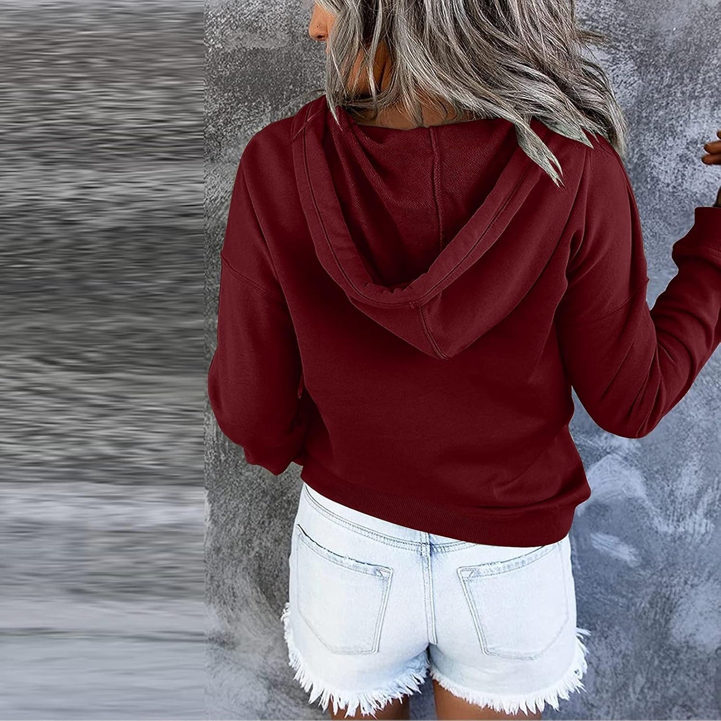 Christmas Hoodies for Women Pullover Oversized Women Clothes Fashion 2021 Casual Zipper Hooded Sweatshirts Long Sleeve Winter Fall Button down plus Size Tops Cozy Sweater Shirts