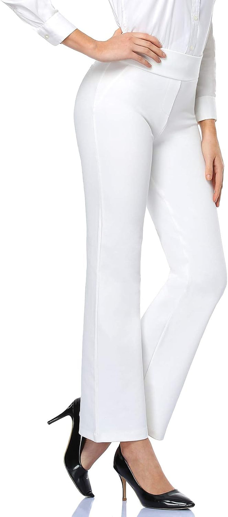 Women Dress Pants 28"/30"/32"/34" High Waist Stretchy Bootcut Pants Tall, Petite, Regular for Office Business Casual