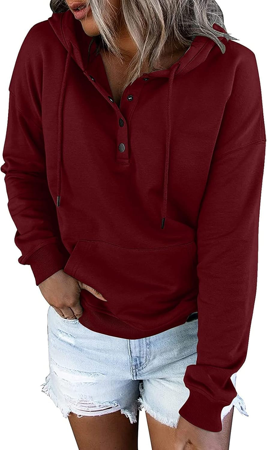 Christmas Hoodies for Women Pullover Oversized Women Clothes Fashion 2021 Casual Zipper Hooded Sweatshirts Long Sleeve Winter Fall Button down plus Size Tops Cozy Sweater Shirts