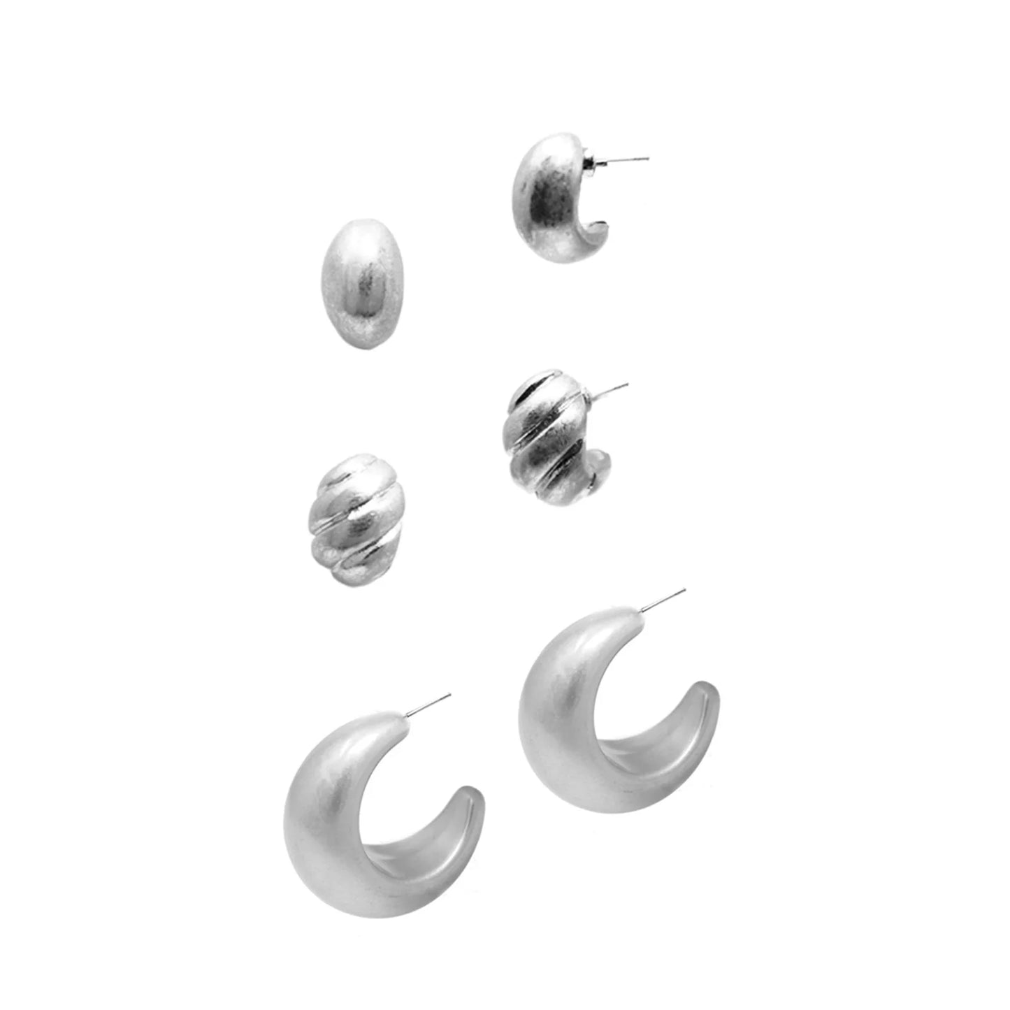 Set of 3, Perfect Mix Hoop Earrings