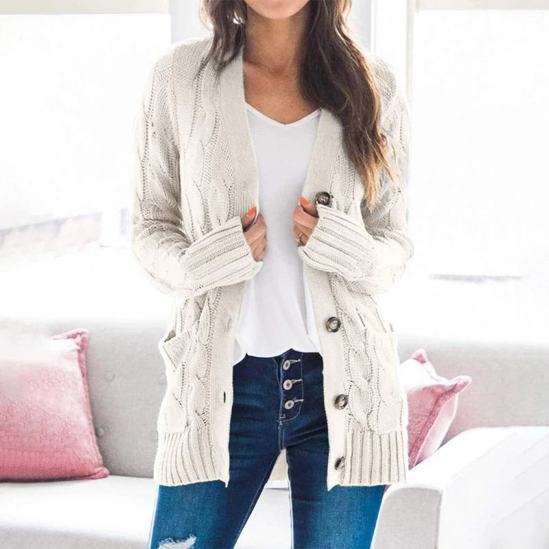 Leisure Time Women'S Open Front Knit Cardigan Long Sleeve Knit Sweater Casual Solid Classy Sweater Jacket Chunky Outwear Coats
