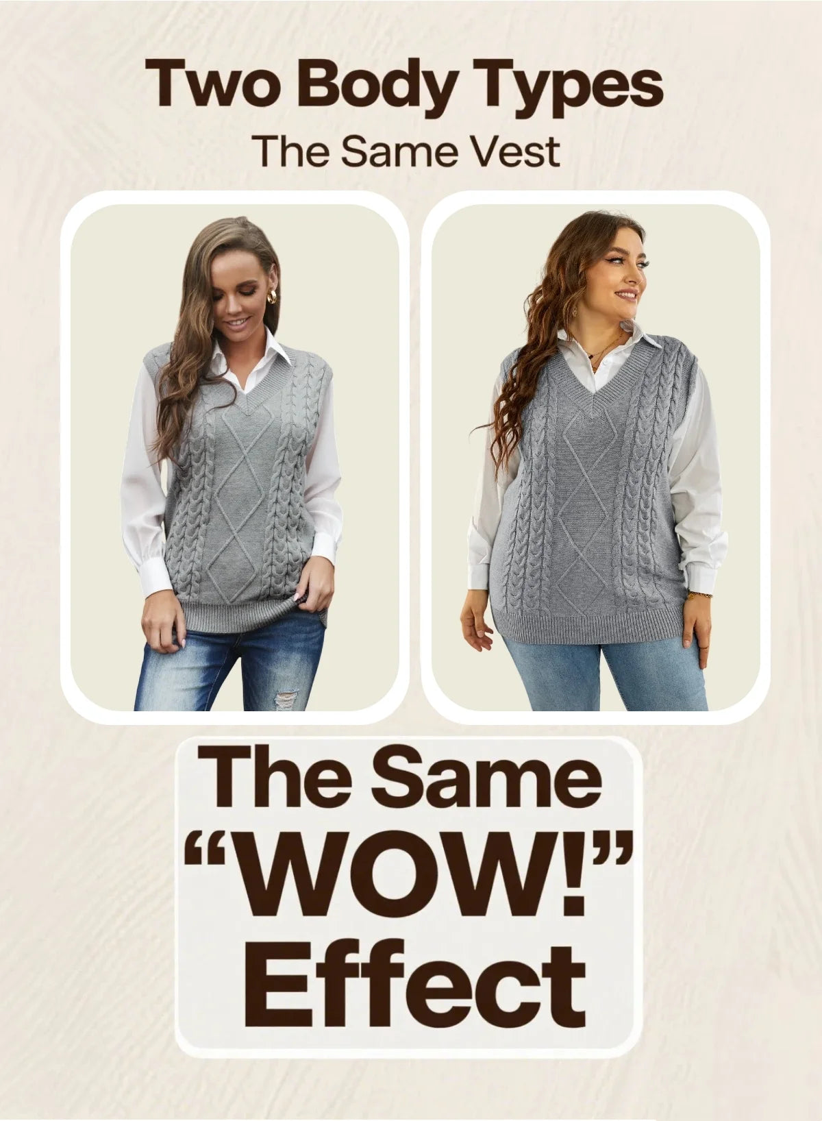 Women'S Vintage Sleeveless Sweater Vest Knitted Pullover Top for Fall