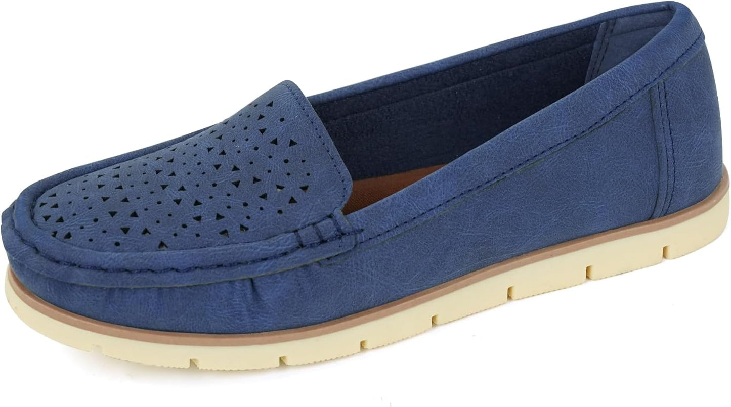 Womens Penny Loafers Breathable Slip on Flat Shoes Moccasins