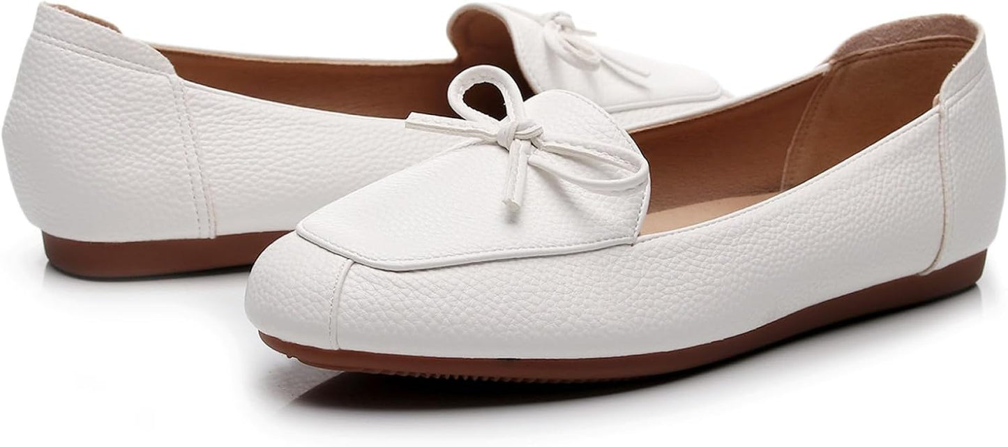 Women'S Bowknot Wide Flat Shoe