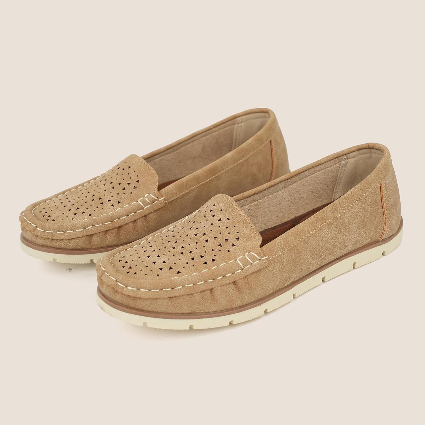Womens Penny Loafers Breathable Slip on Flat Shoes Moccasins