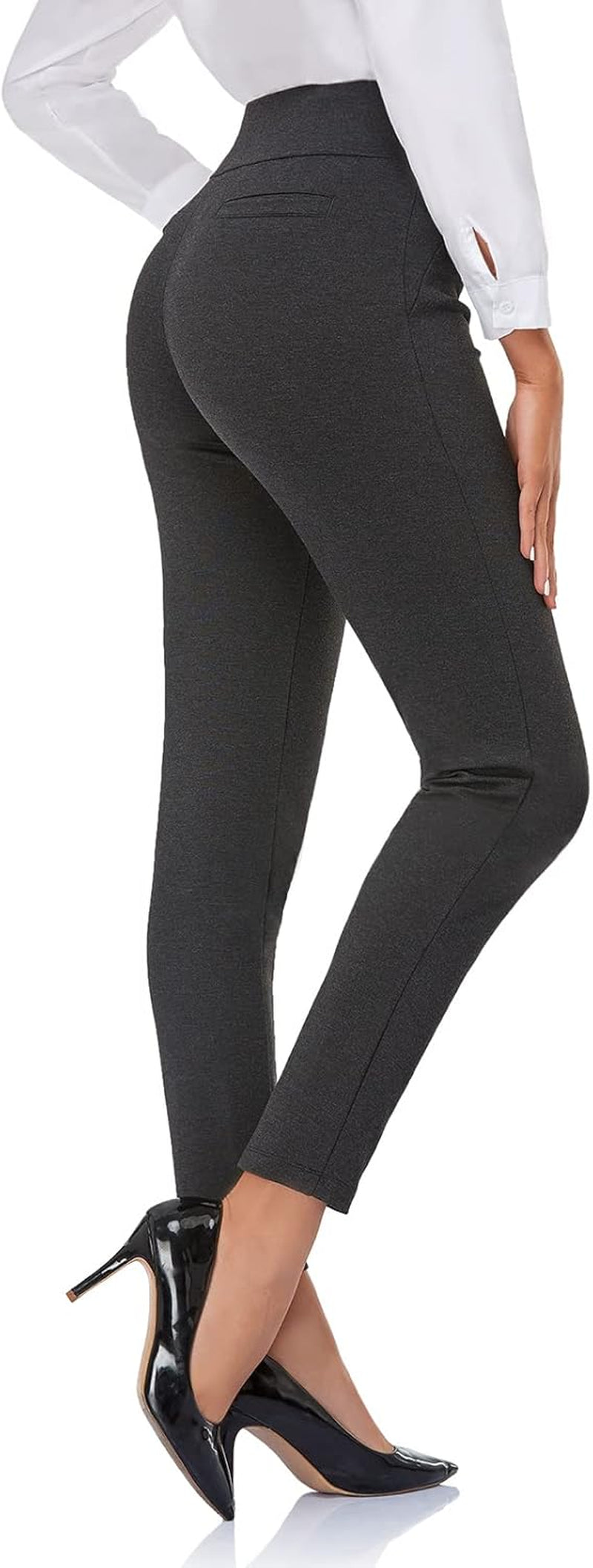 Women'S 26''/28''/30'' Skinny Dress Pants High Waist Slacks for Office Work Business Casual Tall Petite Stretch Pants