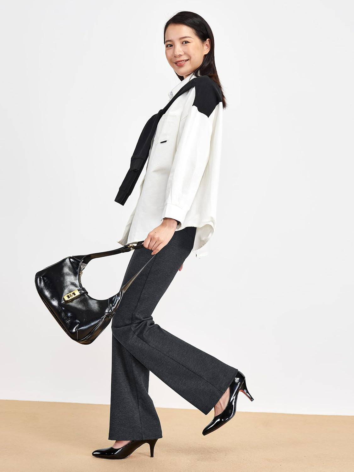 Women'S 28''/30''/32''/34'' Stretchy Bootcut Dress Pants with Pockets Tall, Petite, Regular for Office Work Business