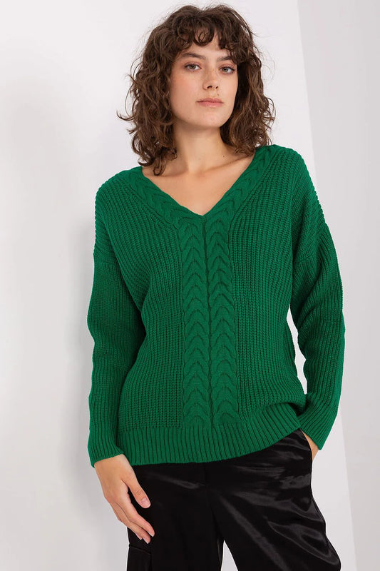 Elegant Variegated Texture Women'S Sweater