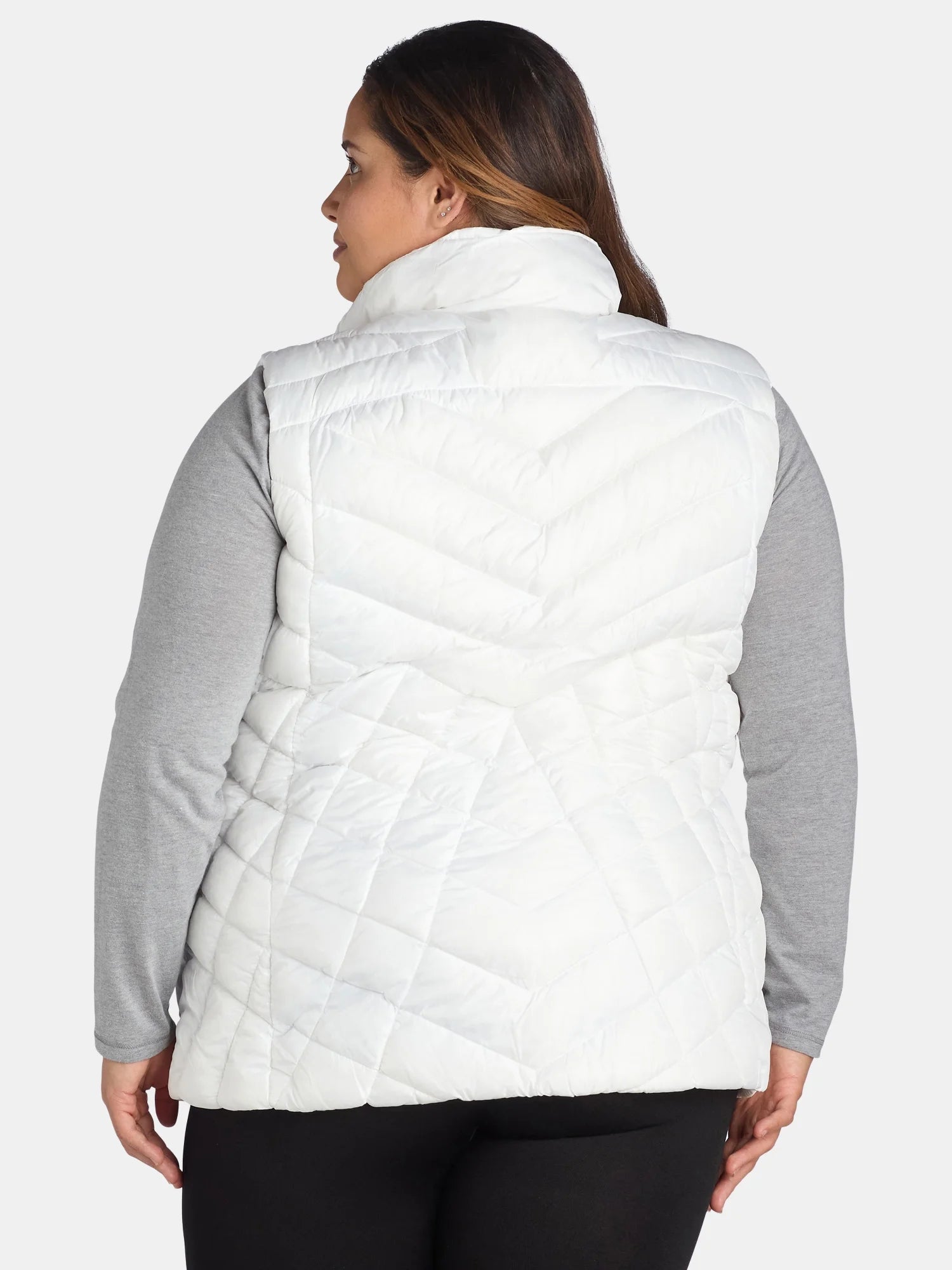 Chevron Quilted Puffer, Outerwear Vests (Women'S), Sizes 1X-3X