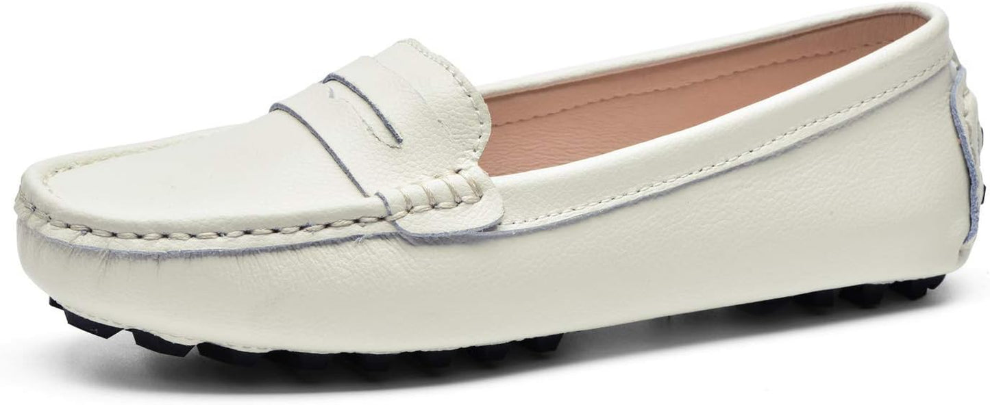 Women'S Genuine Leather Penny Loafers Classic Driving Moccasins Casual Slip on Comfort Women Loafer Shoes
