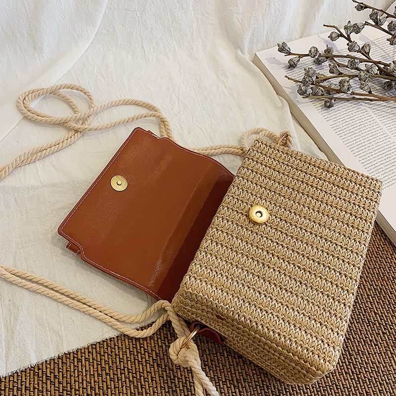 Fashion Style Shoulder Bag Women Straw Woven Bag