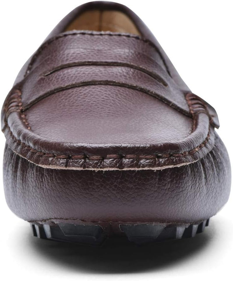 Women'S Genuine Leather Penny Loafers Classic Driving Moccasins Casual Slip on Comfort Women Loafer Shoes