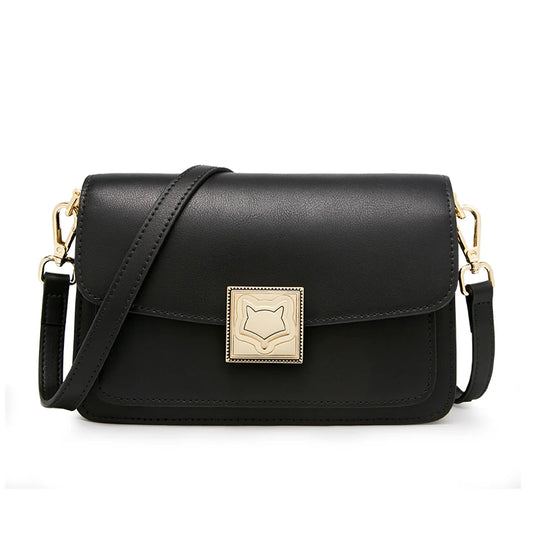 Fashion Organ Box Bag Ladies Autumn Winter Retro Shoulder Bag Temperament Women'S Messenger Bag Split Leather Square Bag