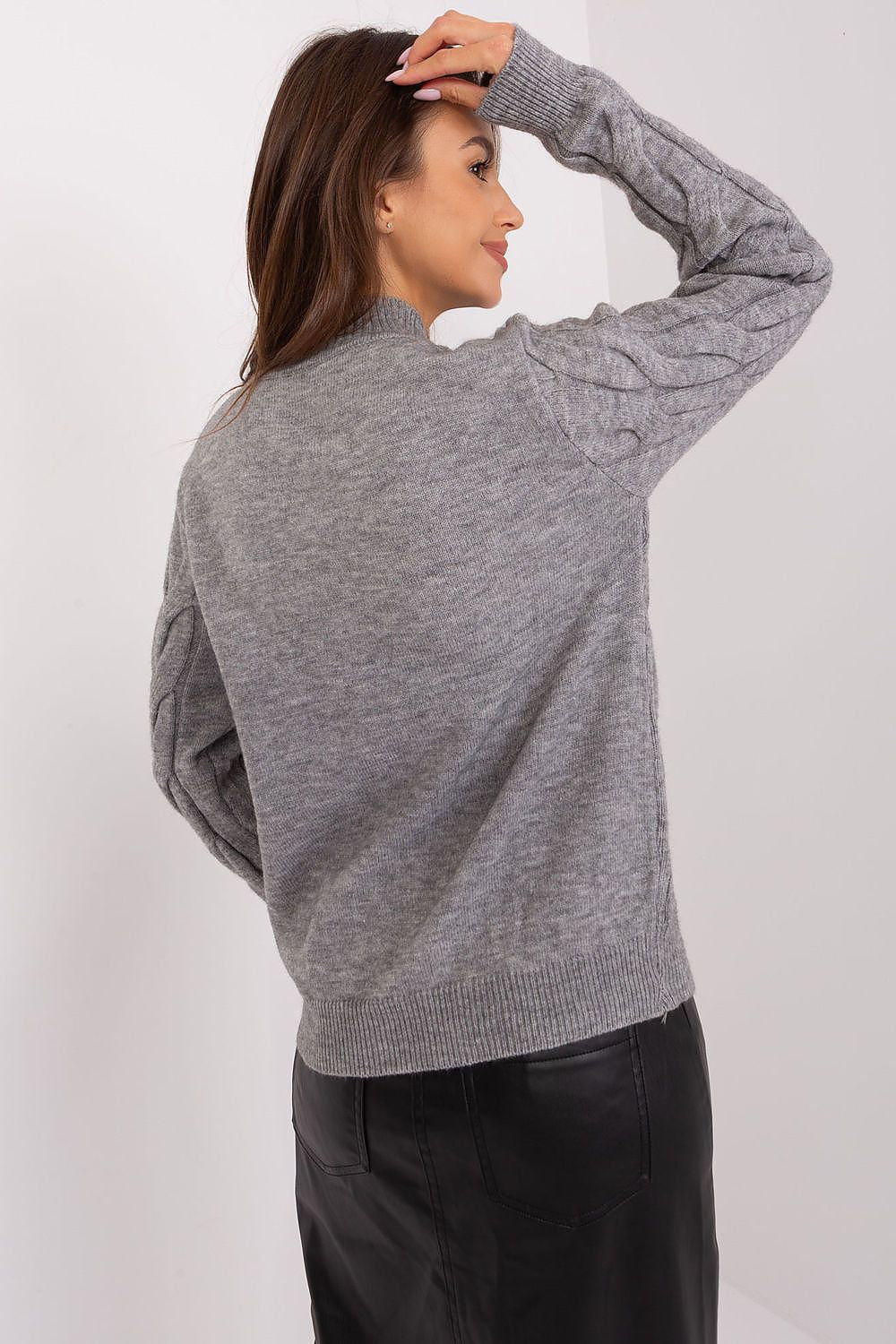 Elegant Women'S Textured Half Turtleneck Sweater