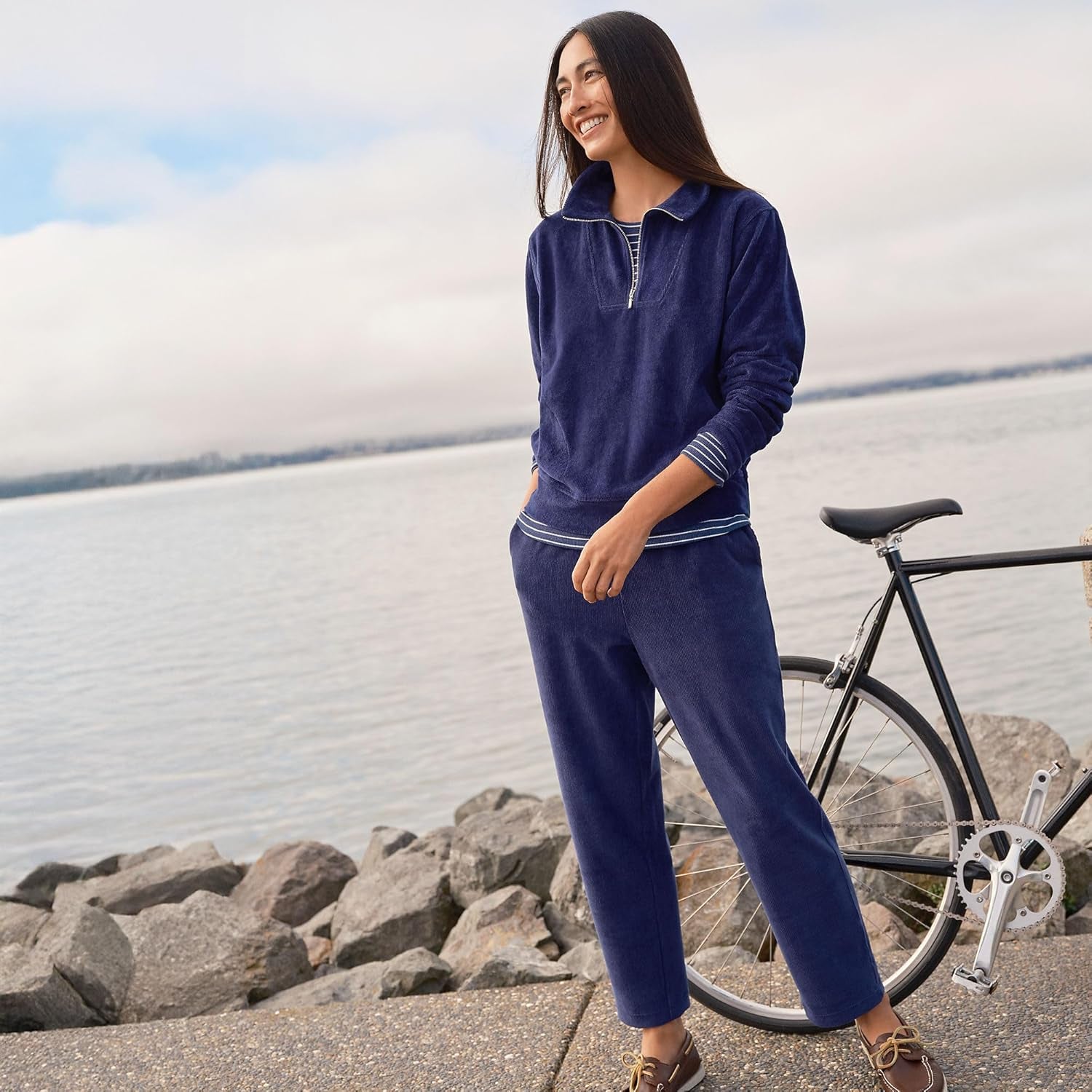 Women'S Sport Knit High Rise Corduroy Pants