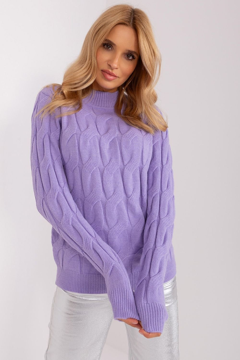 Elegant Women'S Textured Half Turtleneck Sweater