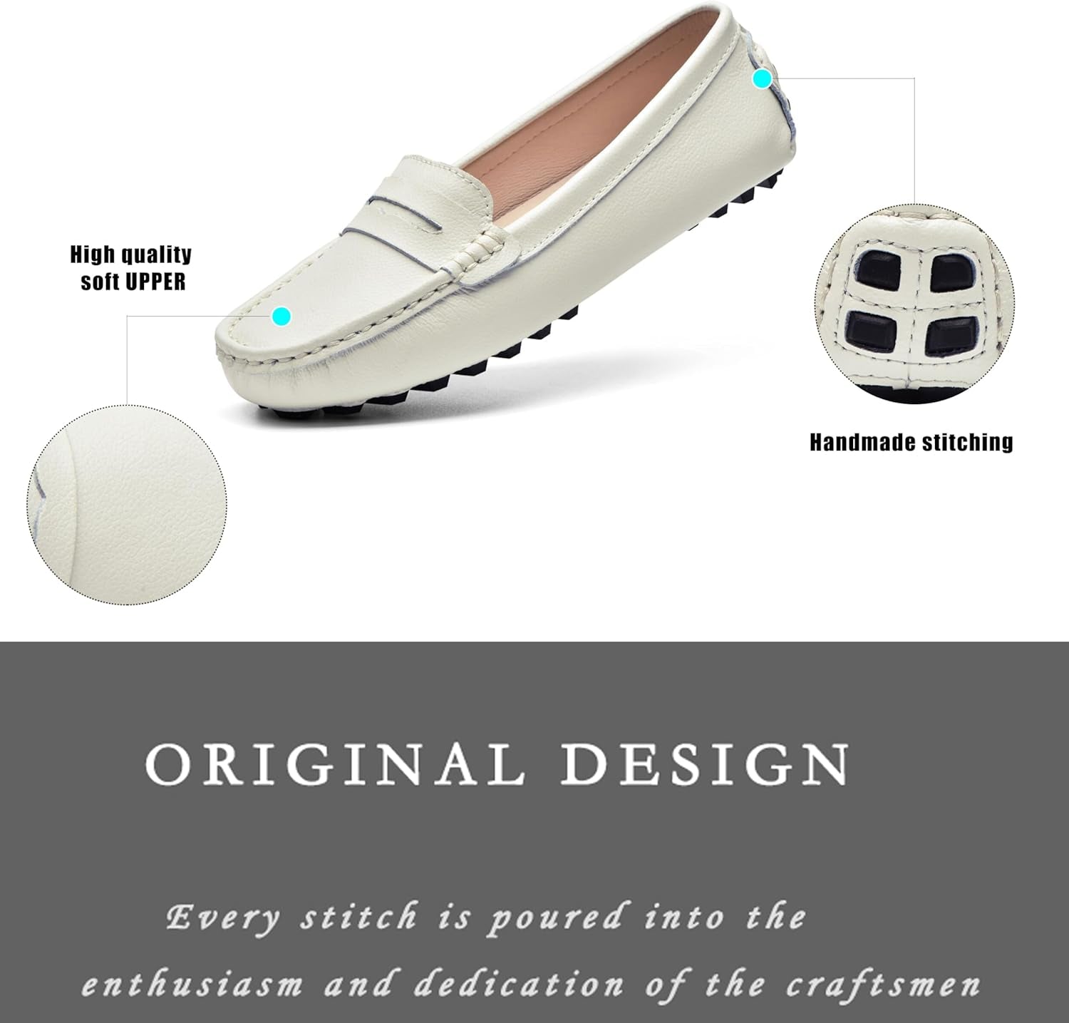Women'S Genuine Leather Penny Loafers Classic Driving Moccasins Casual Slip on Comfort Women Loafer Shoes