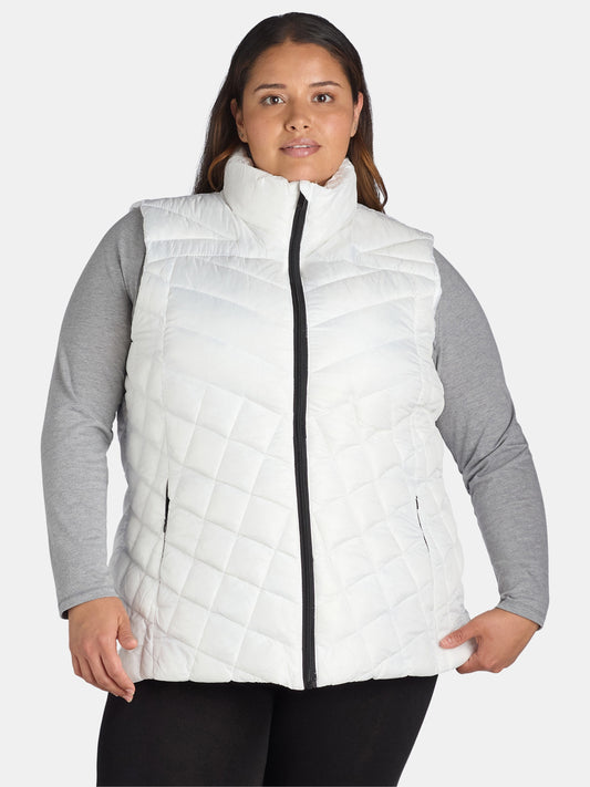 Chevron Quilted Puffer, Outerwear Vests (Women'S), Sizes 1X-3X
