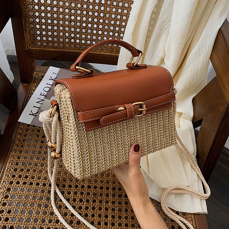 Fashion Style Shoulder Bag Women Straw Woven Bag