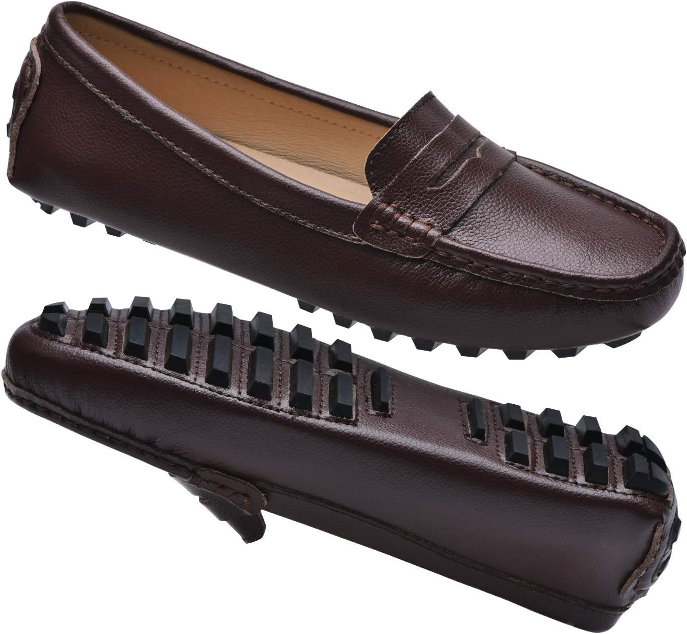 Women'S Genuine Leather Penny Loafers Classic Driving Moccasins Casual Slip on Comfort Women Loafer Shoes