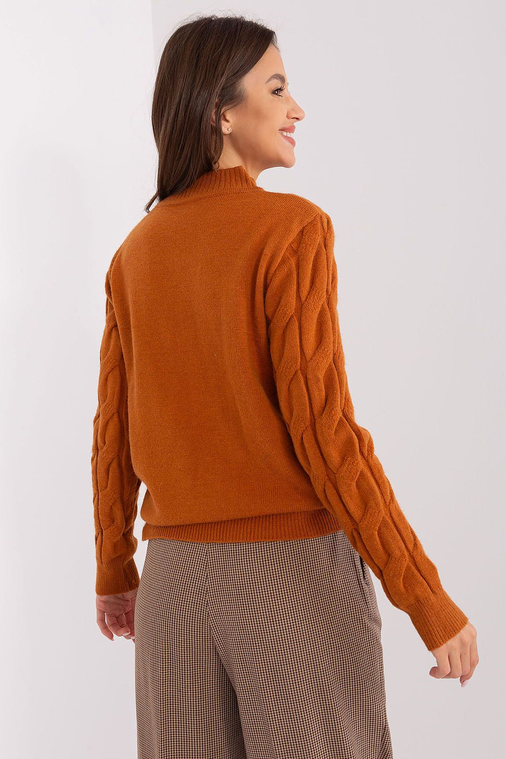 Elegant Women'S Textured Half Turtleneck Sweater