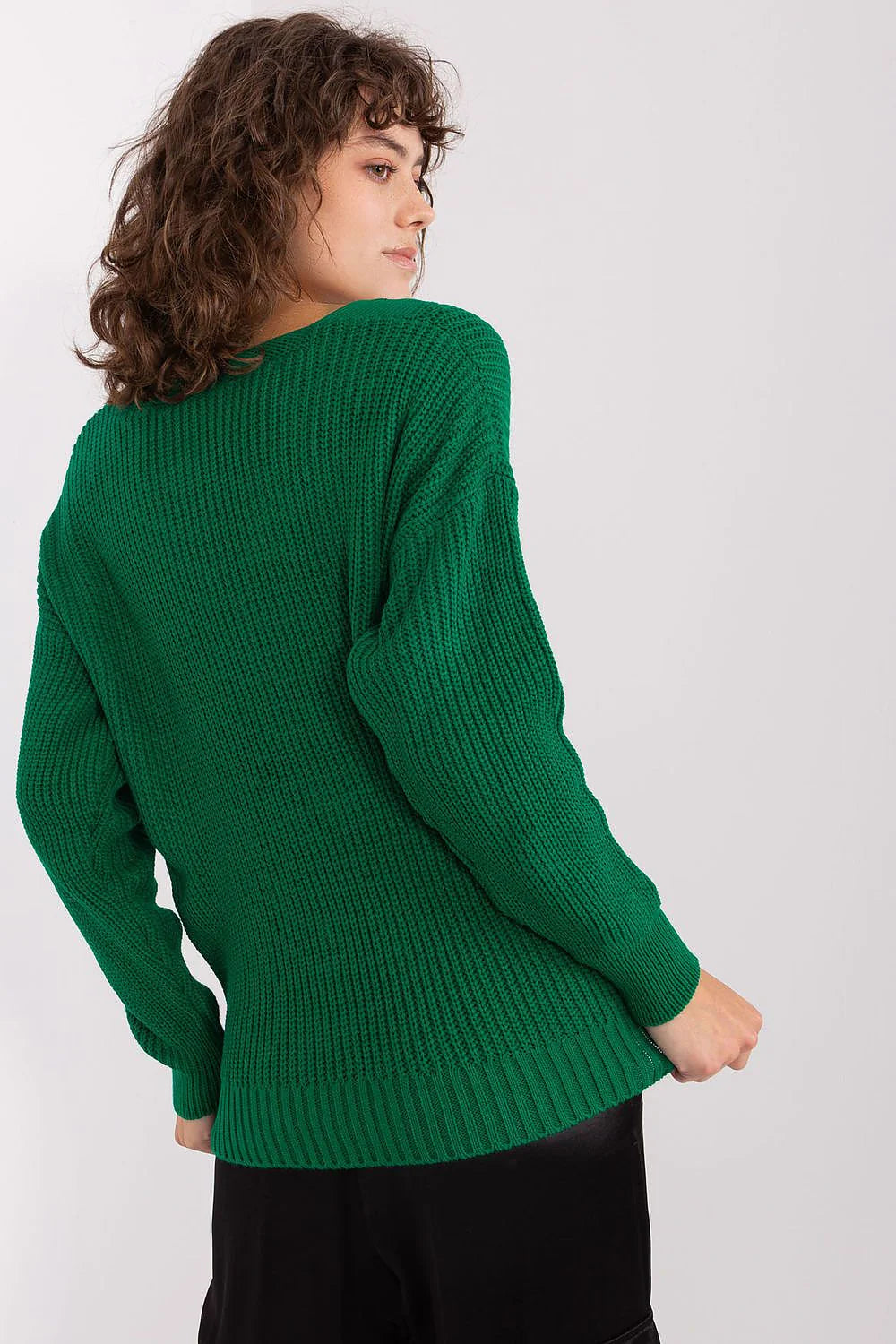 Elegant Variegated Texture Women'S Sweater