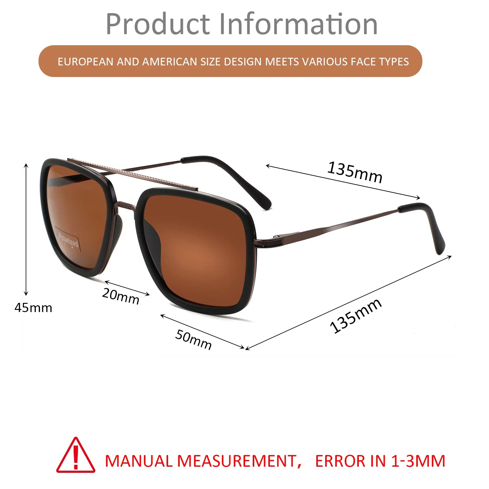 Sunglasses Classic Square Polarized for Women Men Retro Shades Sun Glasses