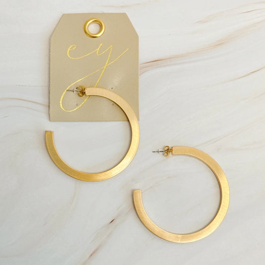 Overall Luxe round Hoop Earrings