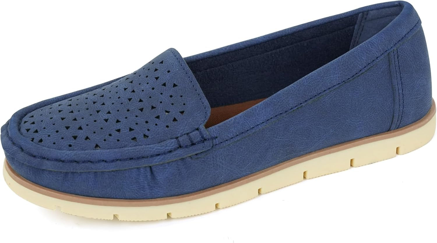 Womens Penny Loafers Breathable Slip on Flat Shoes Moccasins