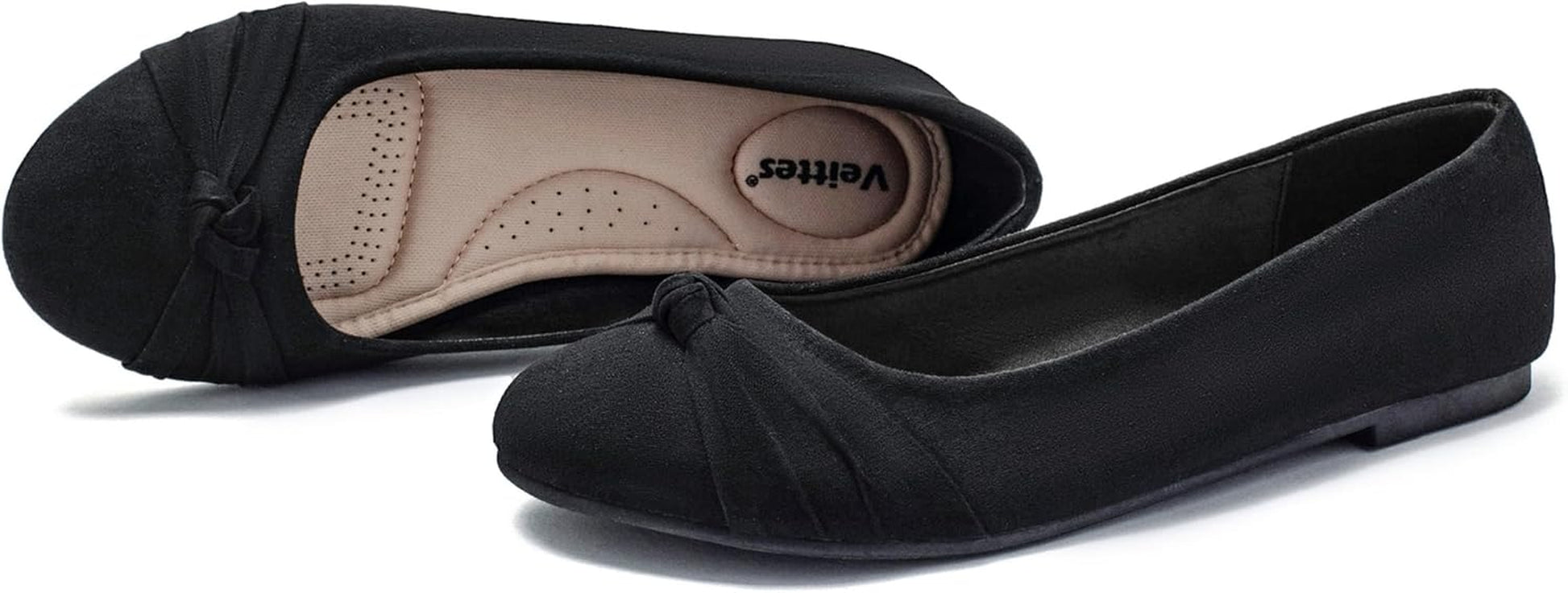 Women'S Wide Width Flat Shoes, Classic Soft round Toe Design Ballet Flats.