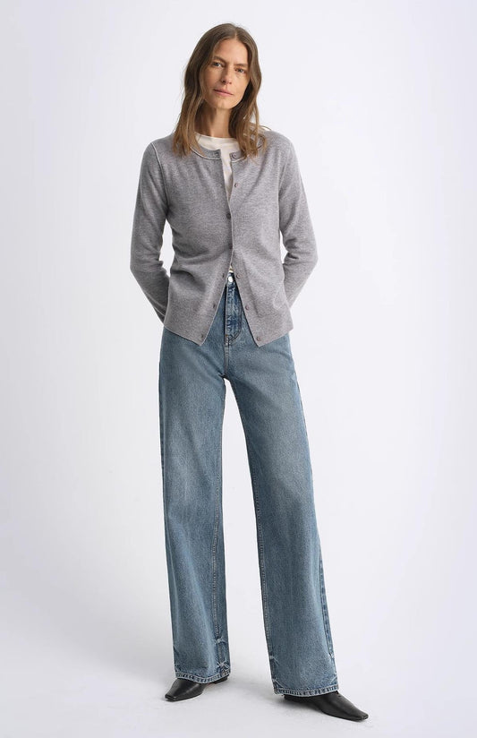 Classic Retro Old Money Style, Craft Washed Organic Cotton, Retro Straight Slim Jeans