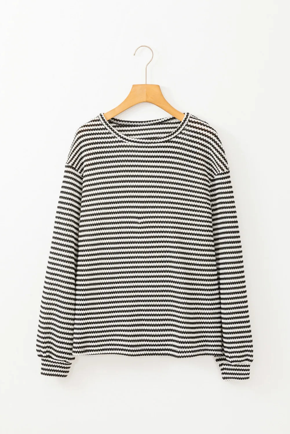 Striped round Neck Long Sleeve Top