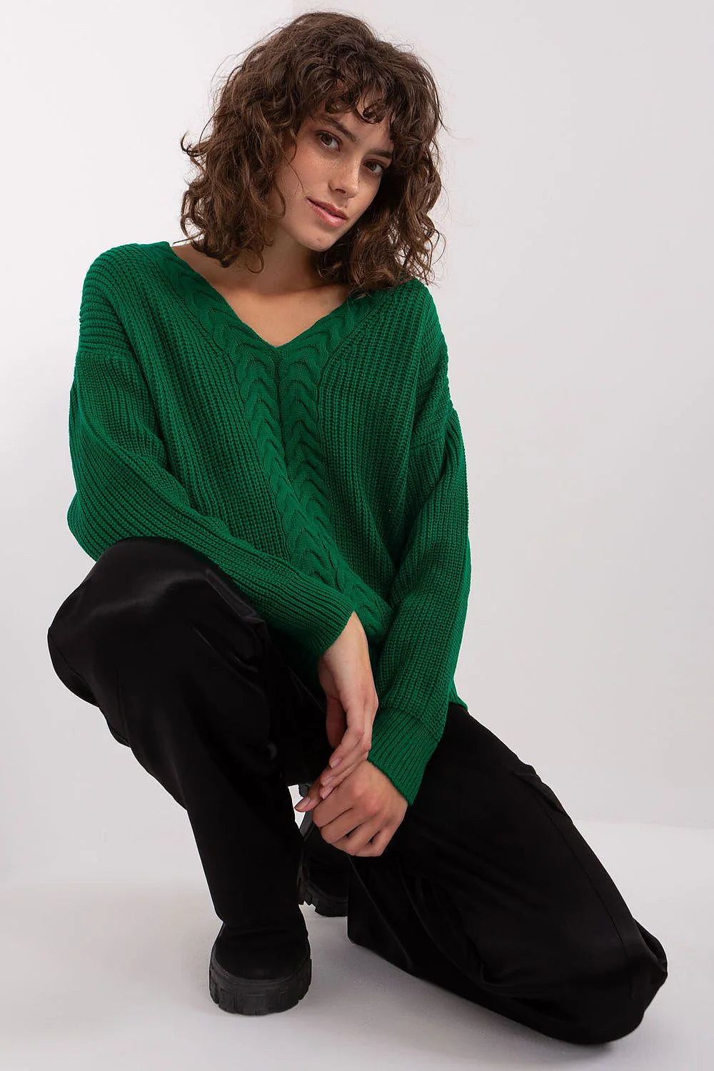 Elegant Variegated Texture Women'S Sweater